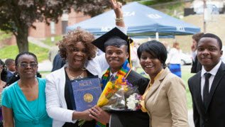 A family at graduation