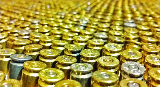 rows and rows of bullets