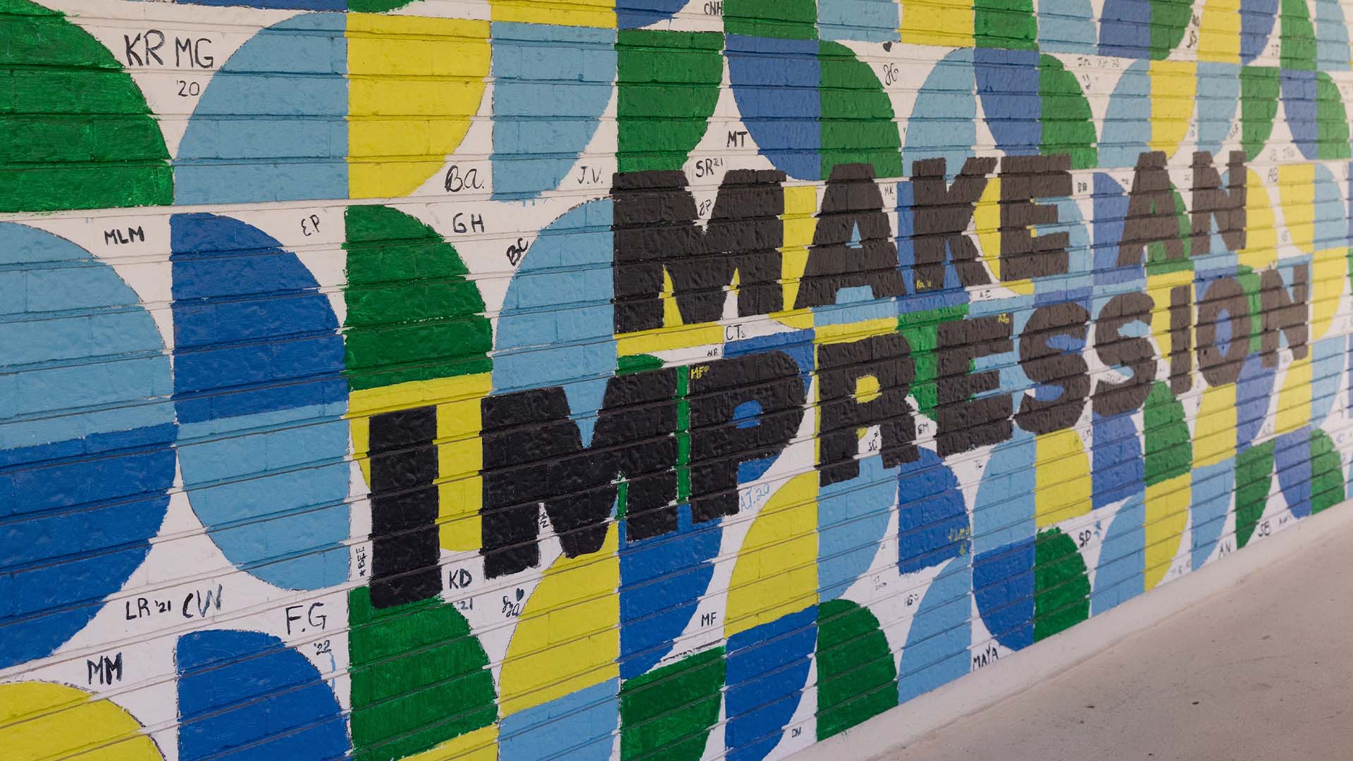 "Make an Impression" mural
