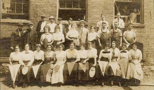 Workers at an old North Adams shoe company