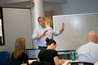Professor leading an MEd class