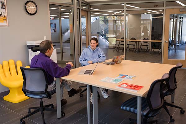 MCLA student receiving support