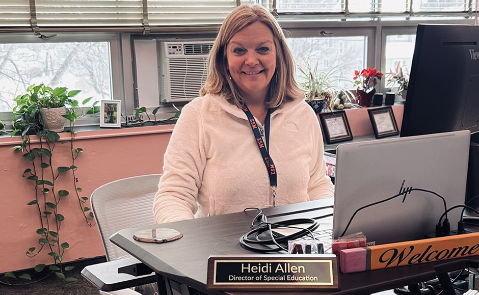 Heidi Allen at her desk